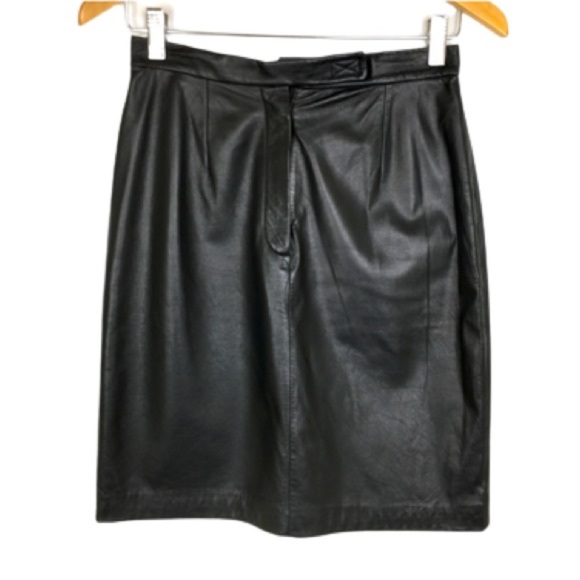 Apostrophe Dresses & Skirts - Sexy Leather Mini Skirt Black Pencil Women’s Size 4 by Apostrophe Goth Rocker